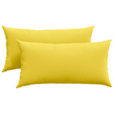 Cuscini da Divano 2 pcs Giallo Chiaro 80 x 40 cm Tessuto