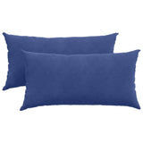 Cuscini da Divano 2 pcs Blu Polizia 80 x 40 cm Tessuto in Cords