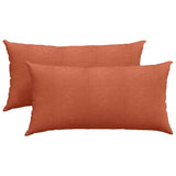 Cuscini da Divano 2 pcs Rosso Arancio 80 x 40 cm
