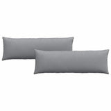 Cuscini da Divano 2 pcs Grigio chiaro 120 x 40 cm Tessuto