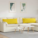 Cuscini da Divano 2 pcs Giallo Chiaro 120 x 40 cm Tessuto