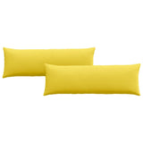 Cuscini da Divano 2 pcs Giallo Chiaro 120 x 40 cm Tessuto