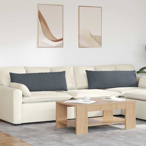 Cuscini da Divano 2 pcs Grigio scuro 120 x 40 cm