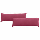 Cuscini da Divano 2 pcs Rosso Vino 120 x 40 cm Tessuto in Cords