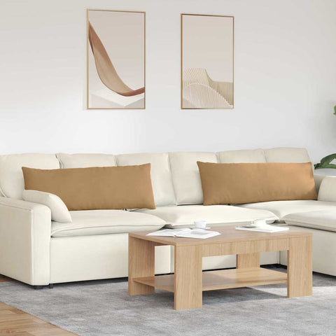 Cuscini da Divano 2 pcs Marrone 120 x 40 cm Tessuto in Cords