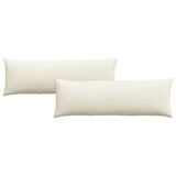 Cuscini da Divano 2 pcs Crema 120 x 40 cm Tessuto in Cords