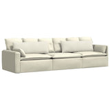 Cuscini da Divano 2 pcs Crema 120 x 40 cm Tessuto in Cords