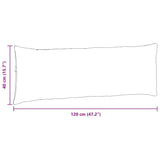 Cuscini da Divano 2 pcs Crema 120 x 40 cm Tessuto in Cords