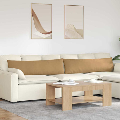 Cuscini da Divano 2 pcs Marrone 145 x 40 cm Tessuto in Cords