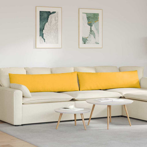 Cuscini da Divano 2 pcs Giallo Chiaro 145 x 40 cm