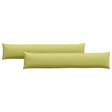 Cuscini da Divano 2 pcs Verde chiaro 200 x 40 cm Tessuto