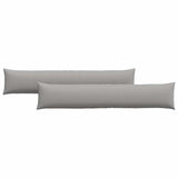 Cuscini da Divano 2 pcs Grigio 200 x 40 cm Tessuto