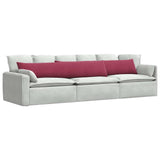 Cuscini da Divano 2 pcs Rosso Vino 200 x 40 cm Tessuto in Cords