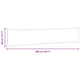 Cuscini da Divano 2 pcs Nero 200 x 40 cm Tessuto in Cords