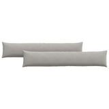 Cuscini da Divano 2 pcs Grigio chiaro 200 x 40 cm Tessuto