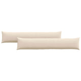Cuscini da Divano 2 pcs Beige 200 x 40 cm Tessuto