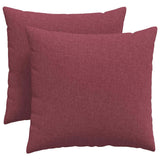 Cuscini da Divano 2 pcs Rosso Vino 45 x 45 cm Tessuto