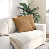 Cuscini da Divano 2 pcs Marrone 45 x 45 cm Tessuto in Cords