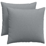 Cuscini da Divano 2 pcs Grigio chiaro 50 x 50 cm Tessuto