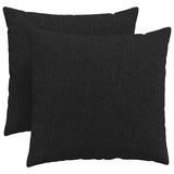 Cuscini da Divano 2 pcs Nero 50 x 50 cm Tessuto