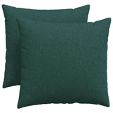 Cuscini da Divano 2 pcs Verde Scuro 50 x 50 cm Tessuto