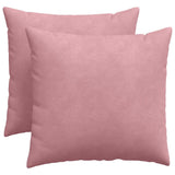 Cuscini da Divano 2 pcs Rosa 50 x 50 cm Tessuto in Cords
