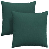 Cuscini da Divano 2 pcs Verde Scuro 60 x 60 cm Tessuto