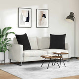 Cuscini da Divano 2 pcs Nero 60 x 60 cm Tessuto in Cords