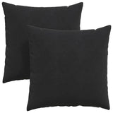 Cuscini da Divano 2 pcs Nero 60 x 60 cm Tessuto in Cords