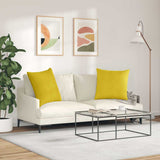 Cuscini da Divano 2 pcs Giallo 60 x 60 cm Tessuto in Cords