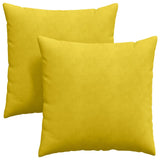 Cuscini da Divano 2 pcs Giallo 60 x 60 cm Tessuto in Cords