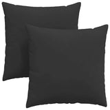 Cuscini da Divano 2 pcs Nero 60 x 60 cm Tessuto