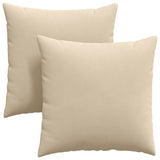 Cuscini da Divano 2 pcs Crema 60 x 60 cm Tessuto
