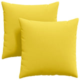 Cuscini da Divano 2 pcs Giallo Chiaro 80 x 80 cm Tessuto