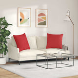 Cuscini da Divano 2 pcs Rosso 80 x 80 cm Tessuto