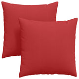 Cuscini da Divano 2 pcs Rosso 80 x 80 cm Tessuto