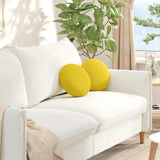 Cuscini per Seduta 2 pcs Giallo Chiaro 30 x 13 cm Tessuto