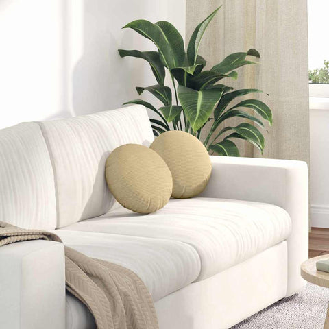 Cuscini per Seduta 2 pcs Grigio Verde  30 cm Tessuto in Cords