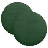 Cuscini per Seduta 2 pcs Verde Scuro  30 cm Tessuto in Cords