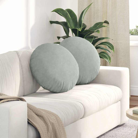 Cuscini per Seduta 2 pcs Grigio chiaro  40 x 13 cm Velluto