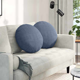 Cuscini per Seduta 2 pcs Blu  50 cm Tessuto in Cords