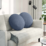 Cuscini per Seduta 2 pcs Blu  50 cm Tessuto in Cords