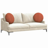 Cuscini per Seduta 2 pcs Rosso Arancio  50 cm Tessuto in Cords