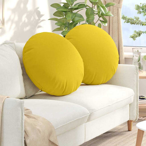 Cuscini per Seduta 2 pcs Giallo Chiaro 60 x 21 cm Tessuto