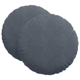 Cuscini per Seduta 2 pcs Grigio scuro  40 x 13 cm Velluto