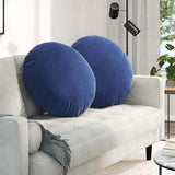Cuscini per Seduta 2 pcs Blu Polizia  40 x 13 cm Velluto