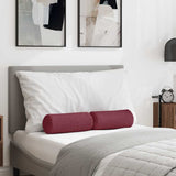 Cuscini a rullo 2 pcs Rosso Vino  15 x 40 cm Tessuto