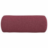 Cuscini a rullo 2 pcs Rosso Vino  15 x 40 cm Tessuto