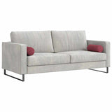 Cuscini a rullo 2 pcs Rosso Vino  15 x 40 cm Tessuto