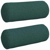 Cuscini a rullo 2 pcs Verde Scuro  15 x 40 cm Tessuto